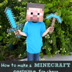 homemade minecraft costume, make a steve head