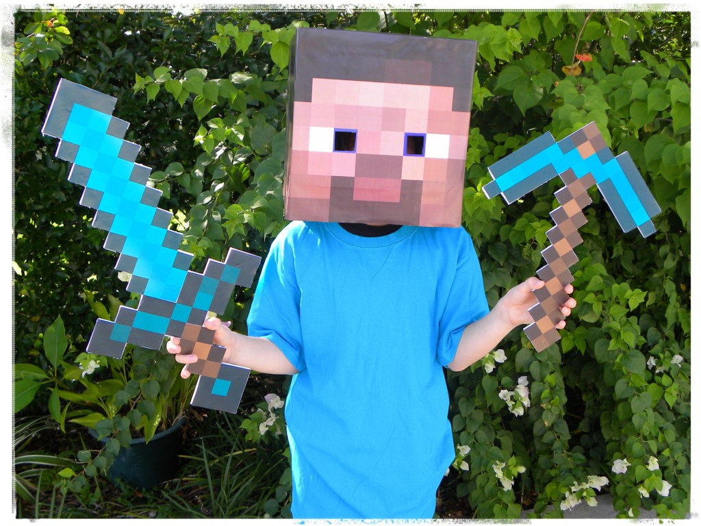 How to make a Minecraft Steve costume for cheap! homemade minecraft costume