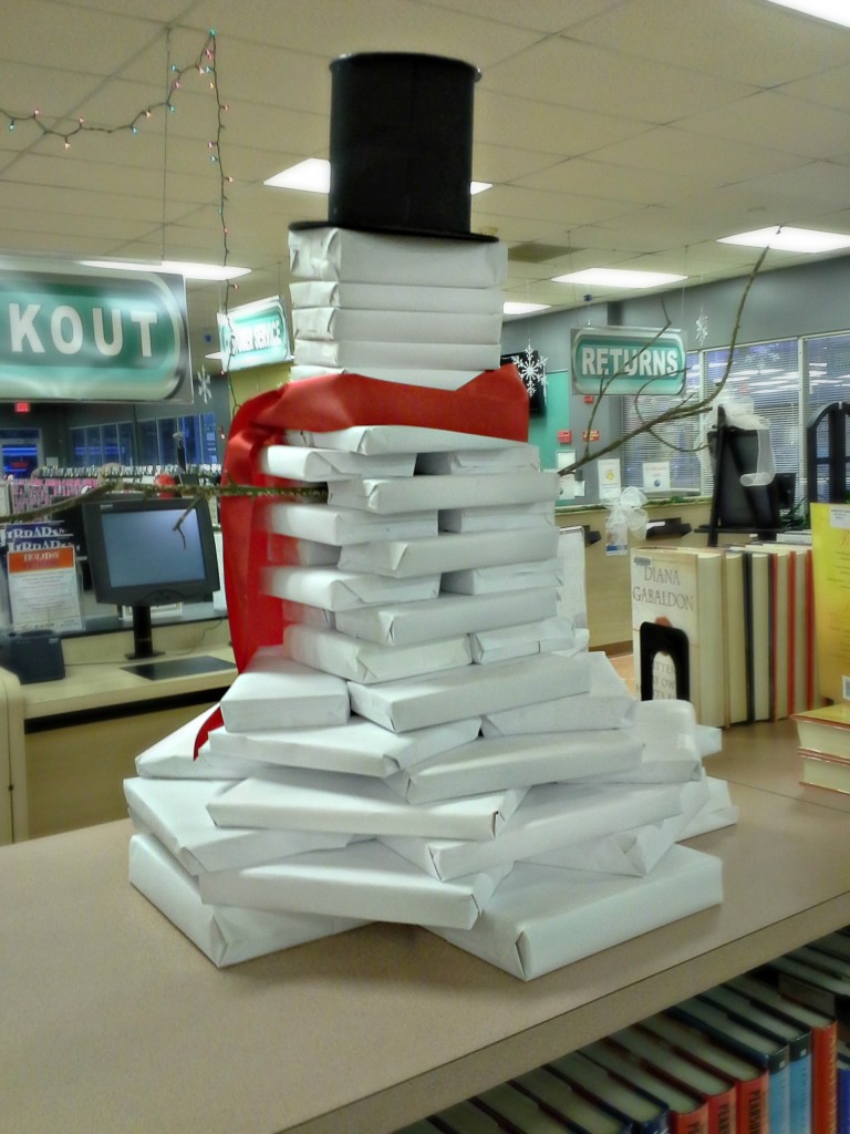 Book snowman construction