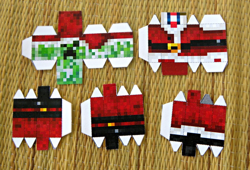 How to make and easy DIY Minecraft Santa Ornament