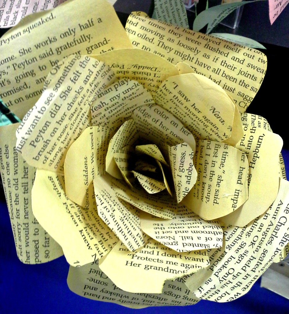 large paper flower, diy paper rose