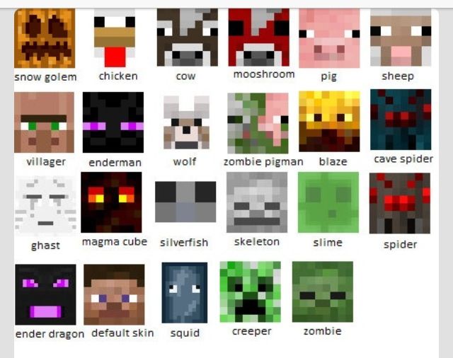 all minecraft skins printables