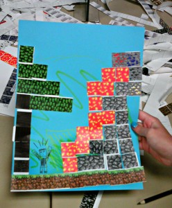 Minecraft stickers for parties or classroom