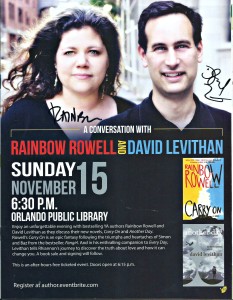 An Evening with Rainbow Rowell and Devid Levithan