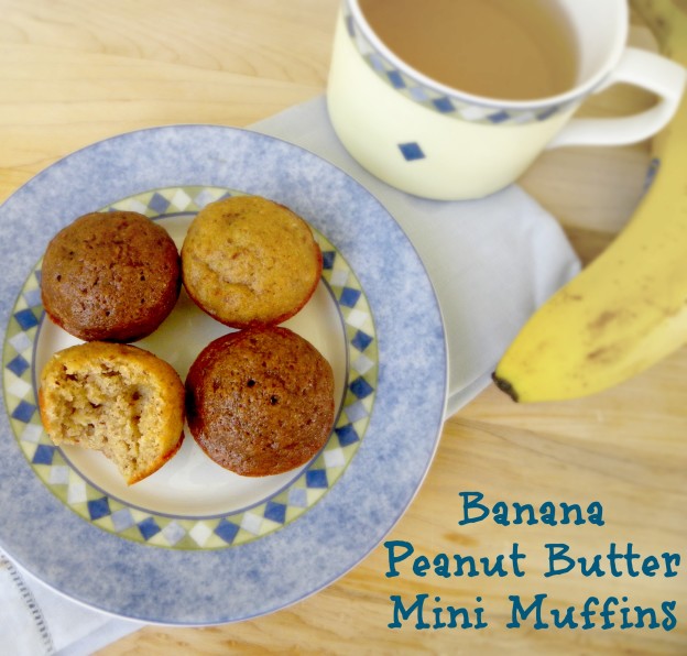 Nutella Banana & Peanut Butter Banana Mini Muffins | KerryAnnMorgan.com
