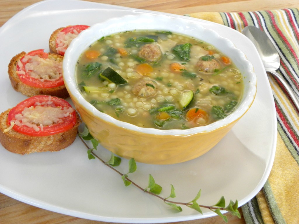 Italian Wedding Soup with Turkey Meatballs | KerryAnnMorgan.com