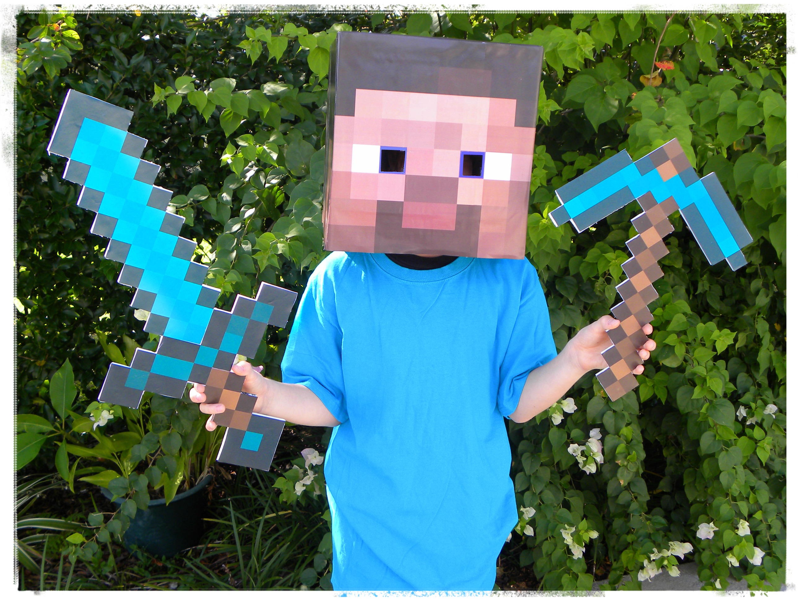How to Make a MINECRAFT Steve Costume for less than $10 