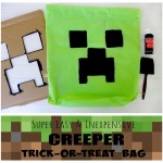 How to make a minecraft creeper bag, minecraft halloween, minecraft party